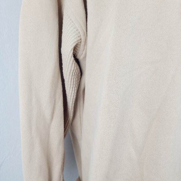 Aerie Women's Beige Smiley Crew Neck Long Sleeve Gateway Casual Sweatshirt Sz S - Picture 5 of 8